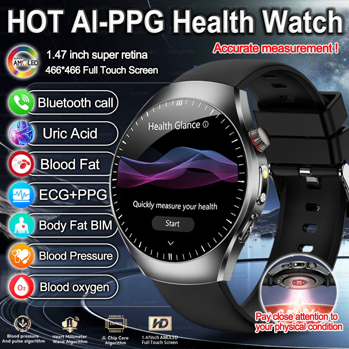 Smartwatch Branded Watches For Women - New Brand 2026 upgrade Health Check