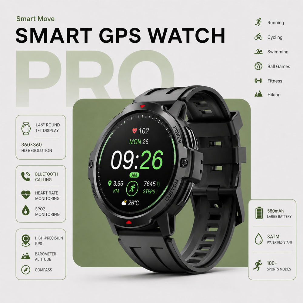 Timex Watches Smartwatch - NEW 1.46 Inches Military GPS Smartwatch