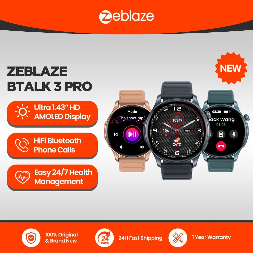 Hybrid Smartwatch - New Zeblaze Btalk 3 PRO 1.43