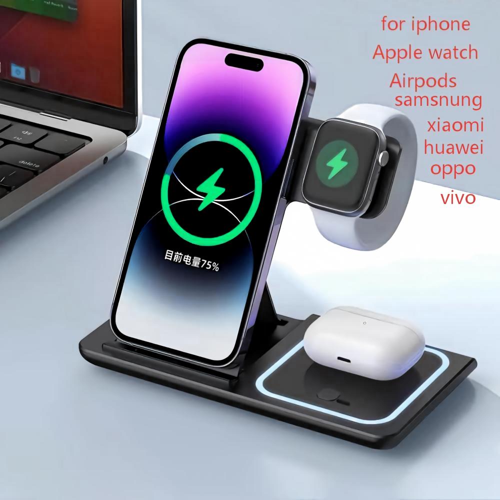 Smartwatch Watches Compatible With Iphone - Wireless Charger Holder Stand 3 in