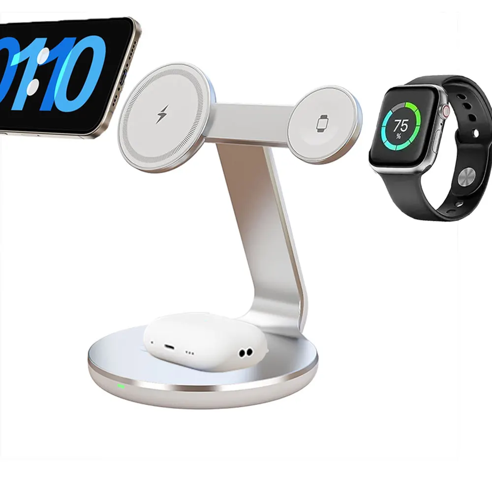Smartwatch Watches Compatible With Iphone - 3 in 1 Wireless Charger Stand