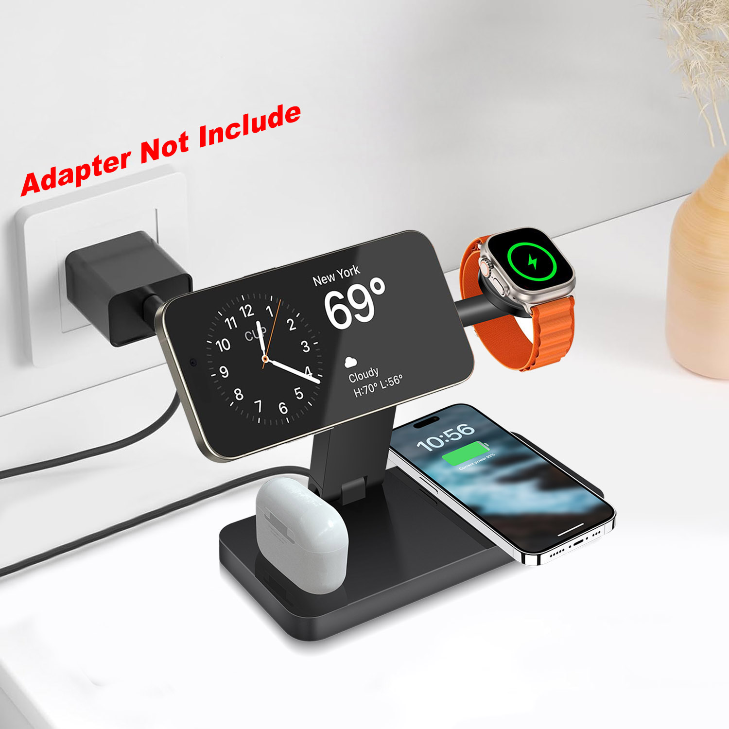 Smartwatch Watches Compatible With Iphone - 4 in 1 Magnetic Wireless Charger