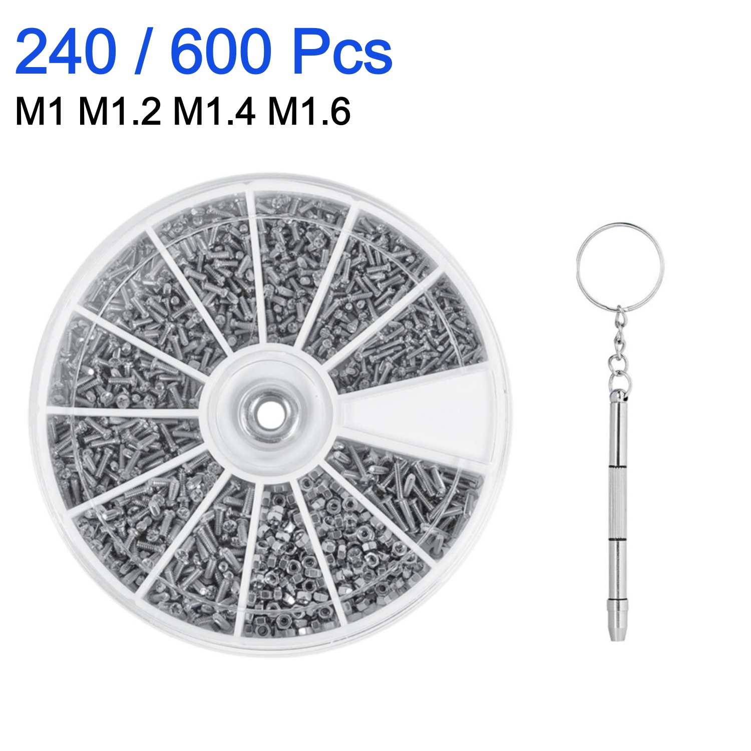 Watchmaker Screwdriver - 240/600Pcs small screw nut screwdriver set，