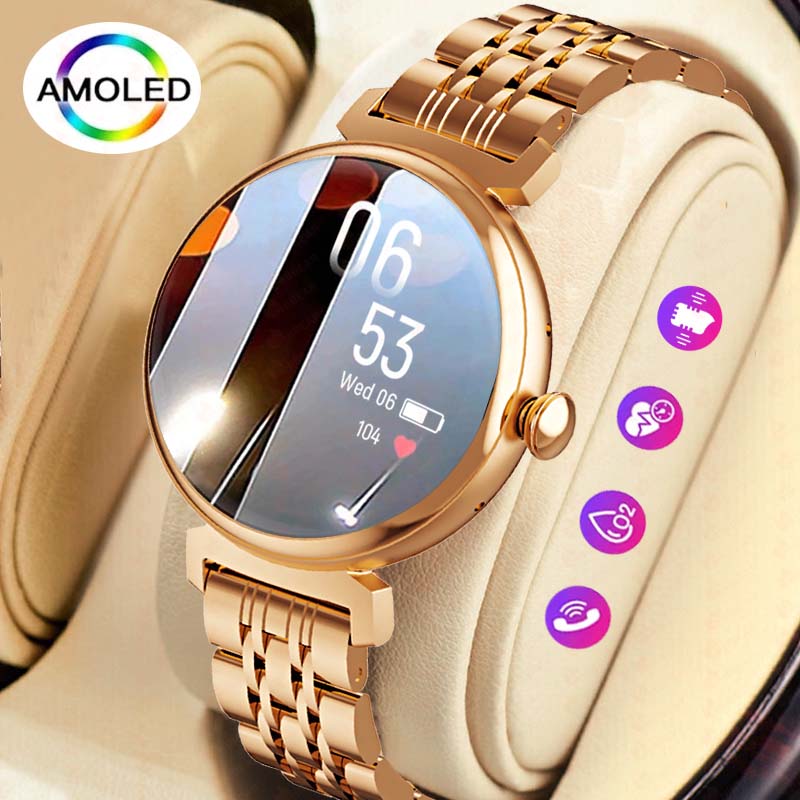 Hybrid Smartwatch - 1.04 inch AMOLED Screen Fashion Ladies