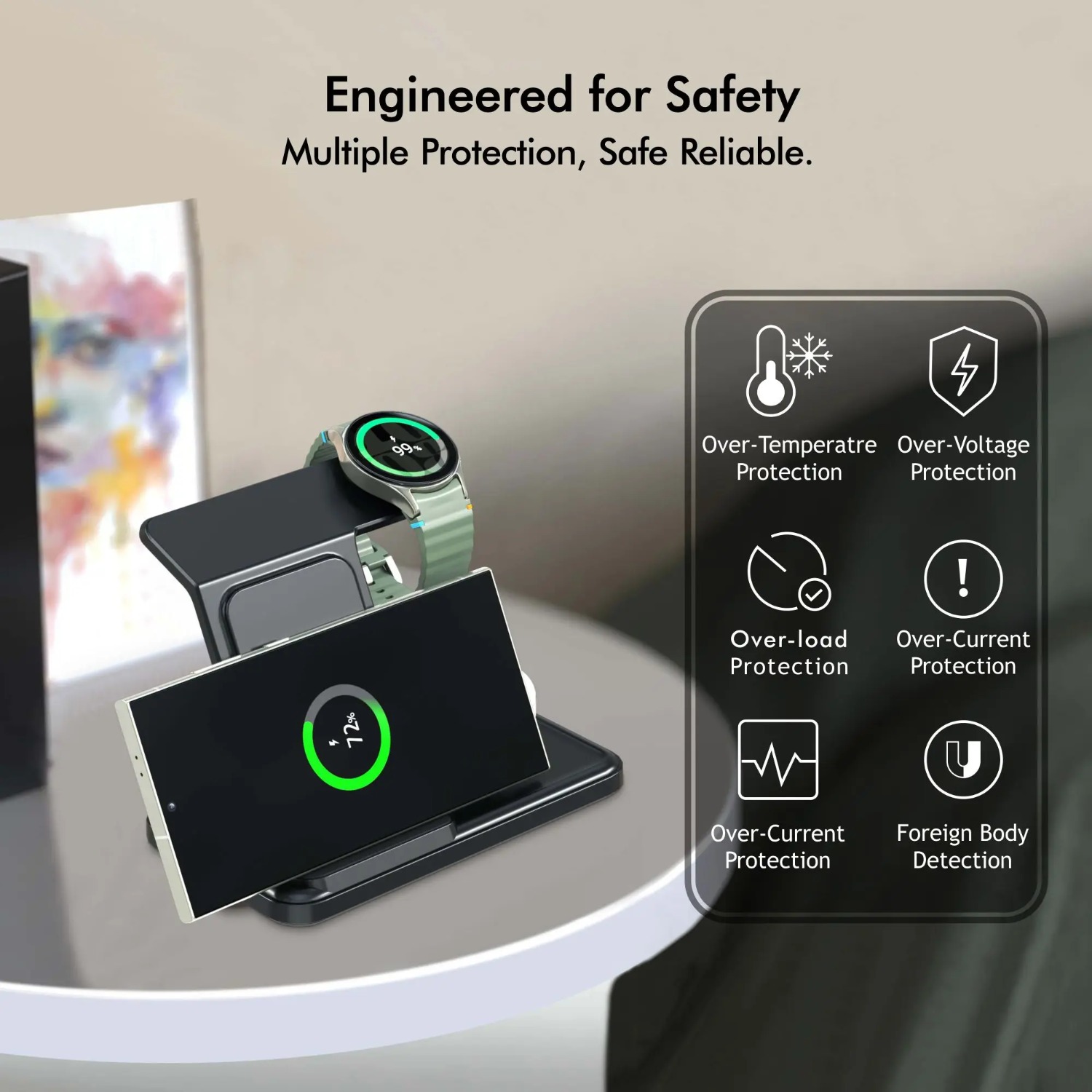 Desktop 3-in-1 Wireless Charge - Smartwatch Watches Compatible With Iphone 评论和价格