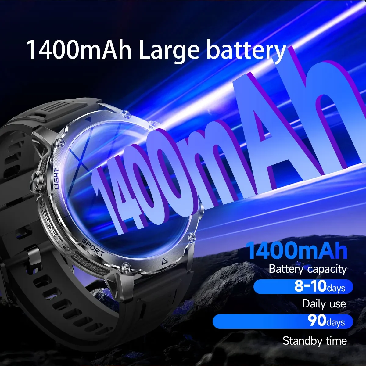 Brand+1400mAh Big Battery Smar - Smartwatch Branded Watches For Men 评论和价格