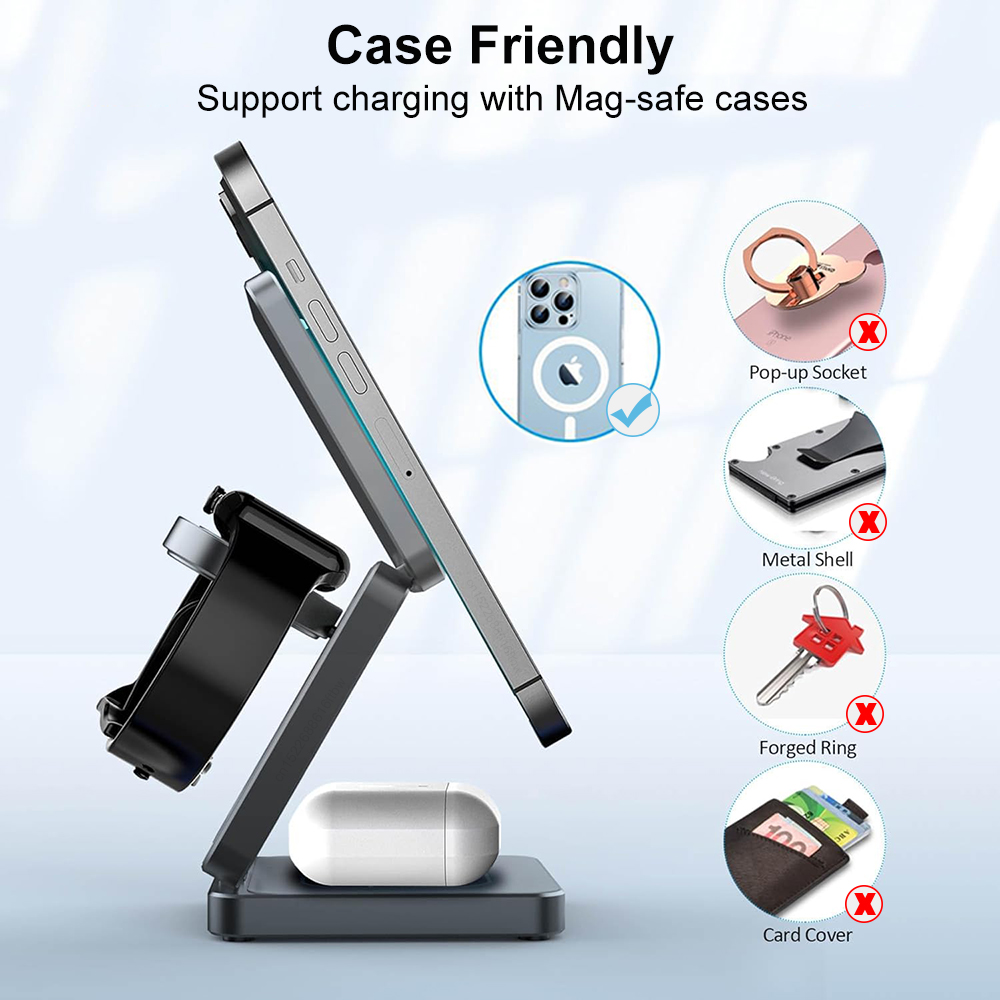 Wireless Charger 3 in 1 Foldab - Smartwatch Watches Compatible With Iphone 评论和价格