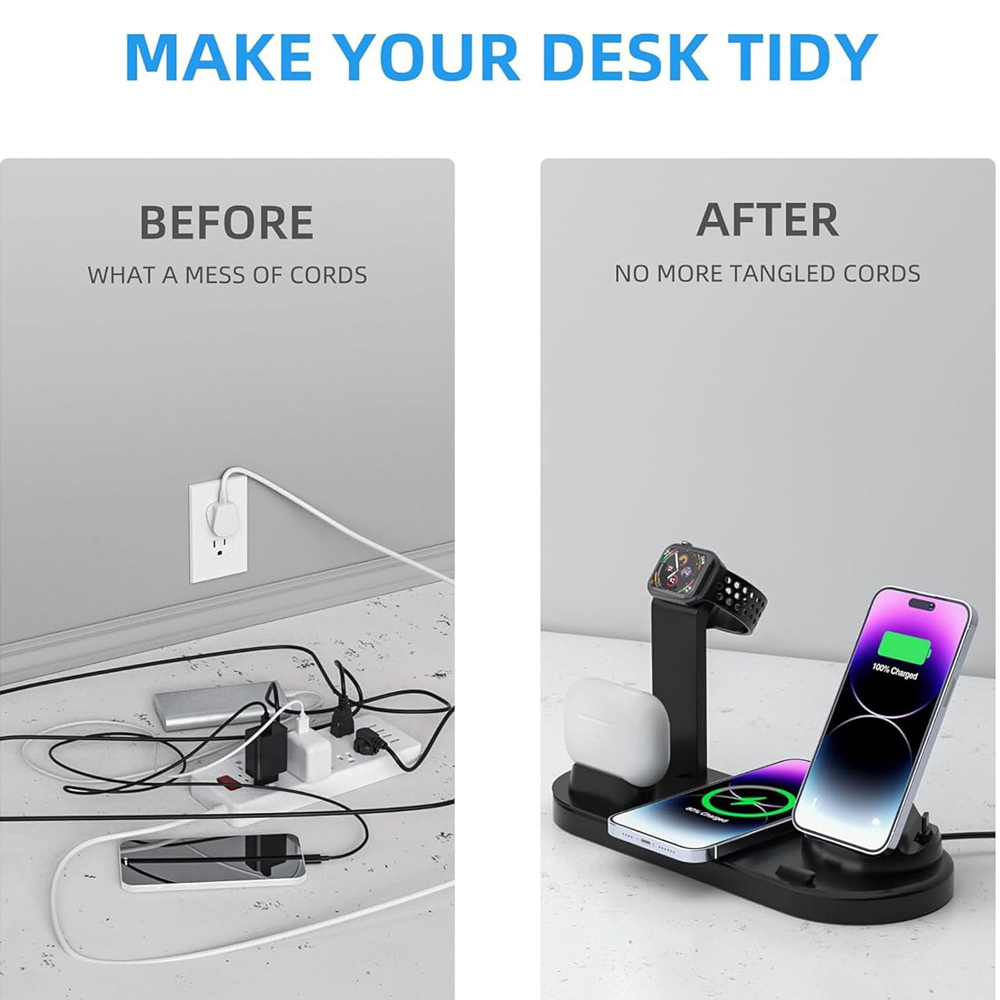 30W 7 in 1 Wireless Charger St - Smartwatch Watches Compatible With Iphone 评论和价格