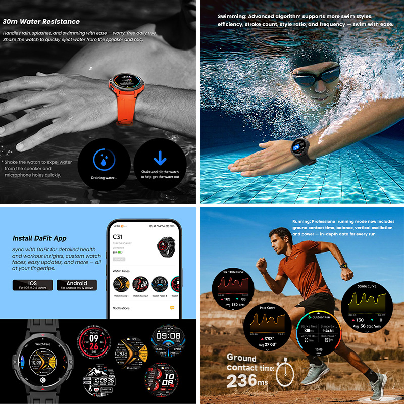 NEW 6-Axis Gyroscope Military  - Timex Watches Smartwatch 评论和价格