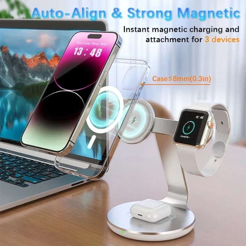 3 in 1 Wireless Charger Stand  - Smartwatch Watches Compatible With Iphone 评论和价格