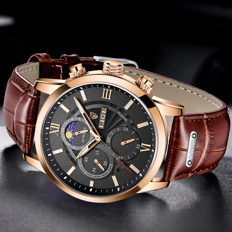 LIGE Fashion Men Watch Casual  - Smartwatch Branded Watches For Men 评论和价格