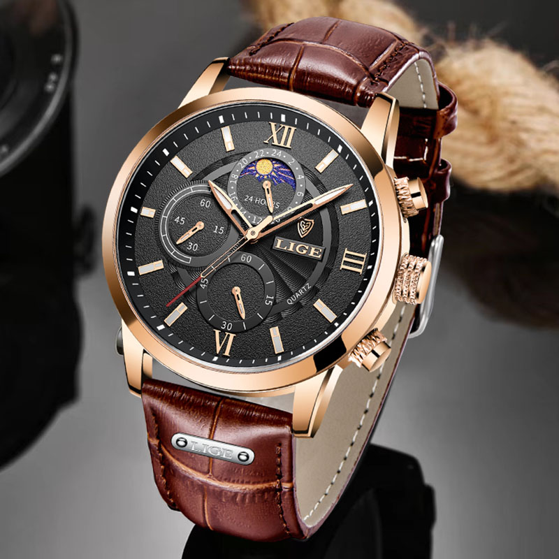 LIGE Fashion Men Watch Casual  - Smartwatch Branded Watches For Men 评论和价格