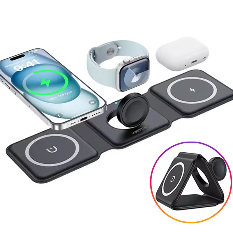 3-in-1 Magnetic Folding Wirele - Smartwatch Watches Compatible With Iphone 评论和价格