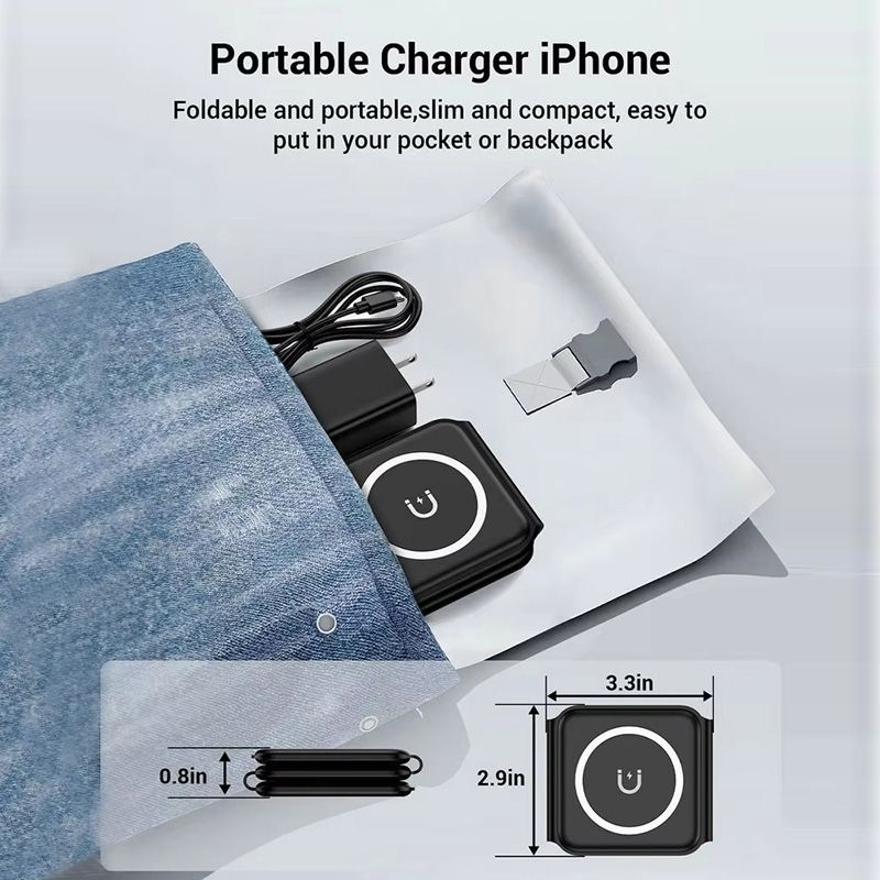 3-in-1 Magnetic Folding Wirele - Smartwatch Watches Compatible With Iphone 评论和价格