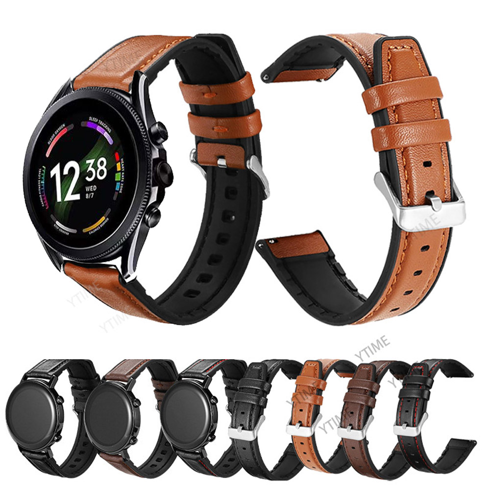 22mm Silicone Leather Band For - Fossil Watches Smartwatch Gen 6 评论和价格