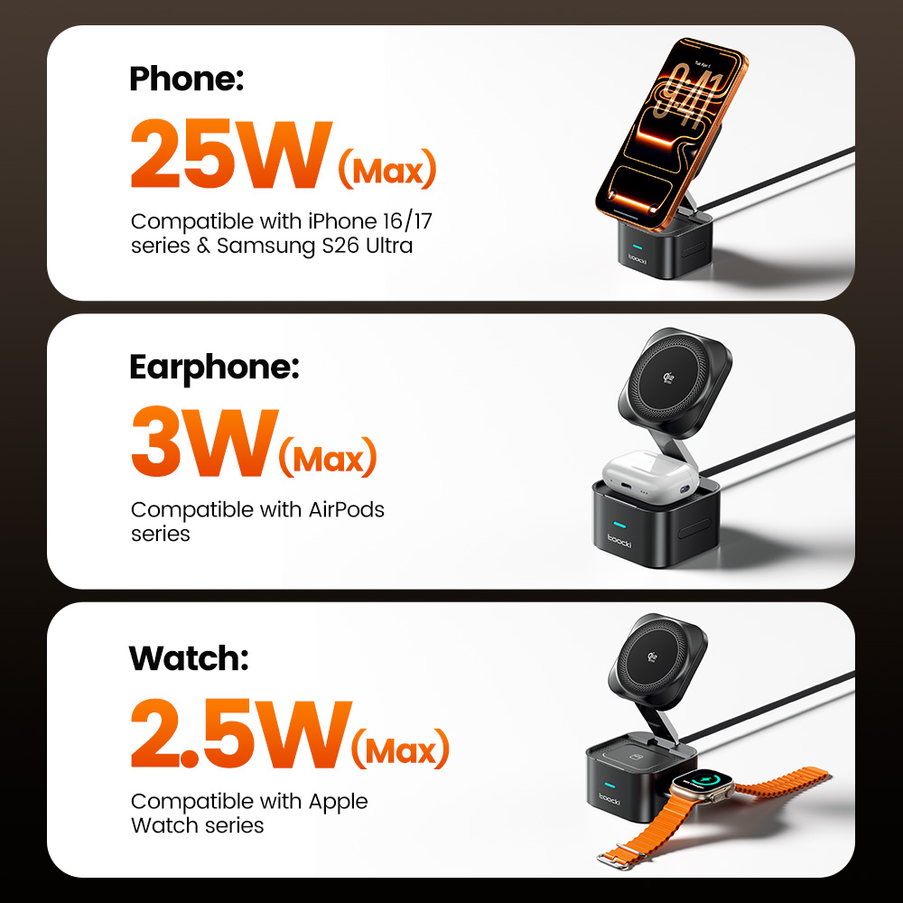 Toocki QI2.2 25W Wireless Char - Smartwatch Watches Compatible With Iphone 评论和价格