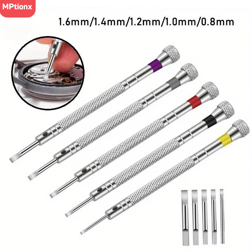 5pcs/set 0.8-1.6mm Steel Screw - Watchmaker Screwdriver 评论和价格