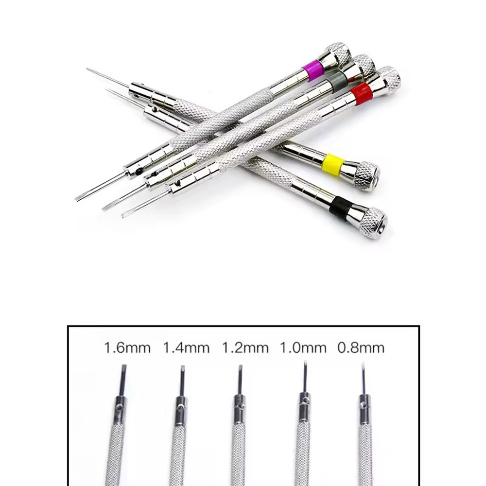 5pcs/set 0.8-1.6mm Steel Screw - Watchmaker Screwdriver 评论和价格