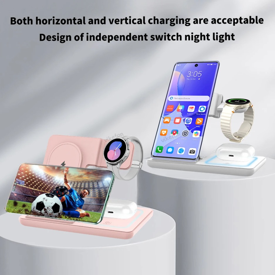 3 In 1 Foldable Wireless Charg - Smartwatch Watches Compatible With Iphone 评论和价格