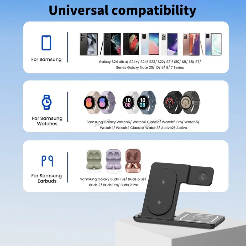 3 In 1 Foldable Wireless Charg - Smartwatch Watches Compatible With Iphone 评论和价格