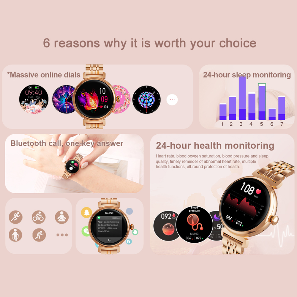 1.04 inch AMOLED Screen Fashio - Hybrid Smartwatch 评论和价格